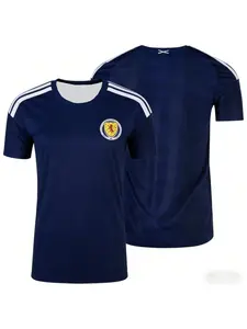 Latest Scottish National Team Home and Away Football Jersey Men's Short Sleeved Football Shirt Fan Version Breathable Sportswear T-shirt