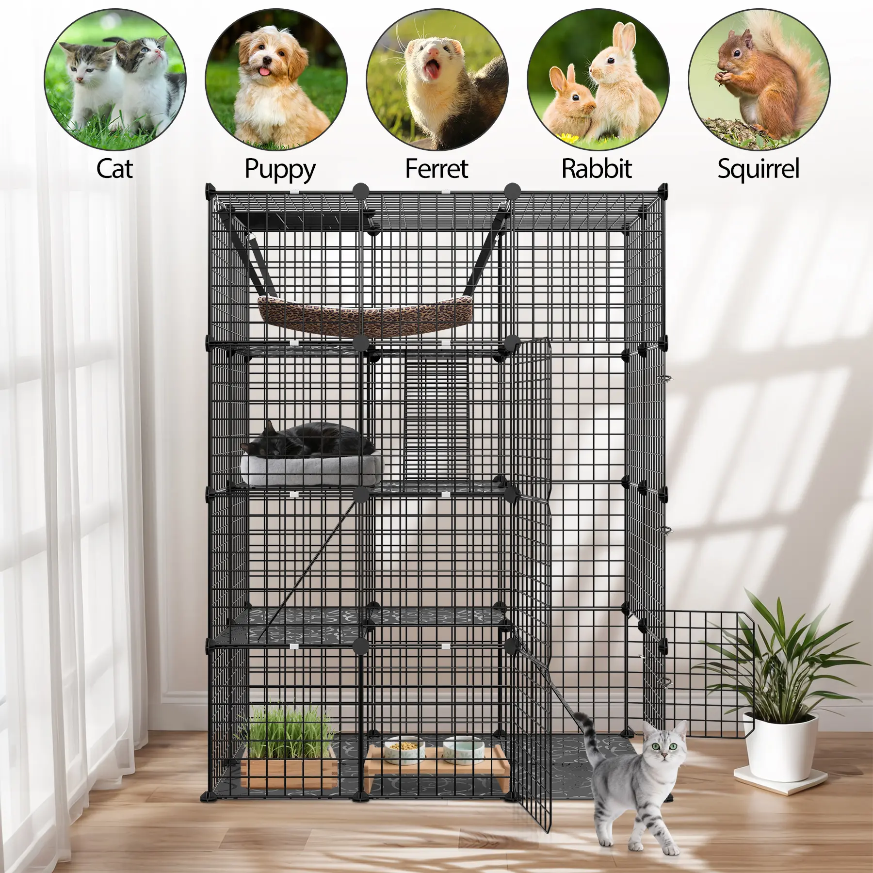 Cat Cage Multi Level Ferret Cage Midwest Ferret Nation Double Unit