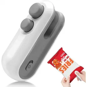 Mini Snack Bag Sealer Machine, Two-In-One Heated USB Rechargeable Snack Bag Sealer, Plastic Electric Heat Sealer, Portable Food Preserver