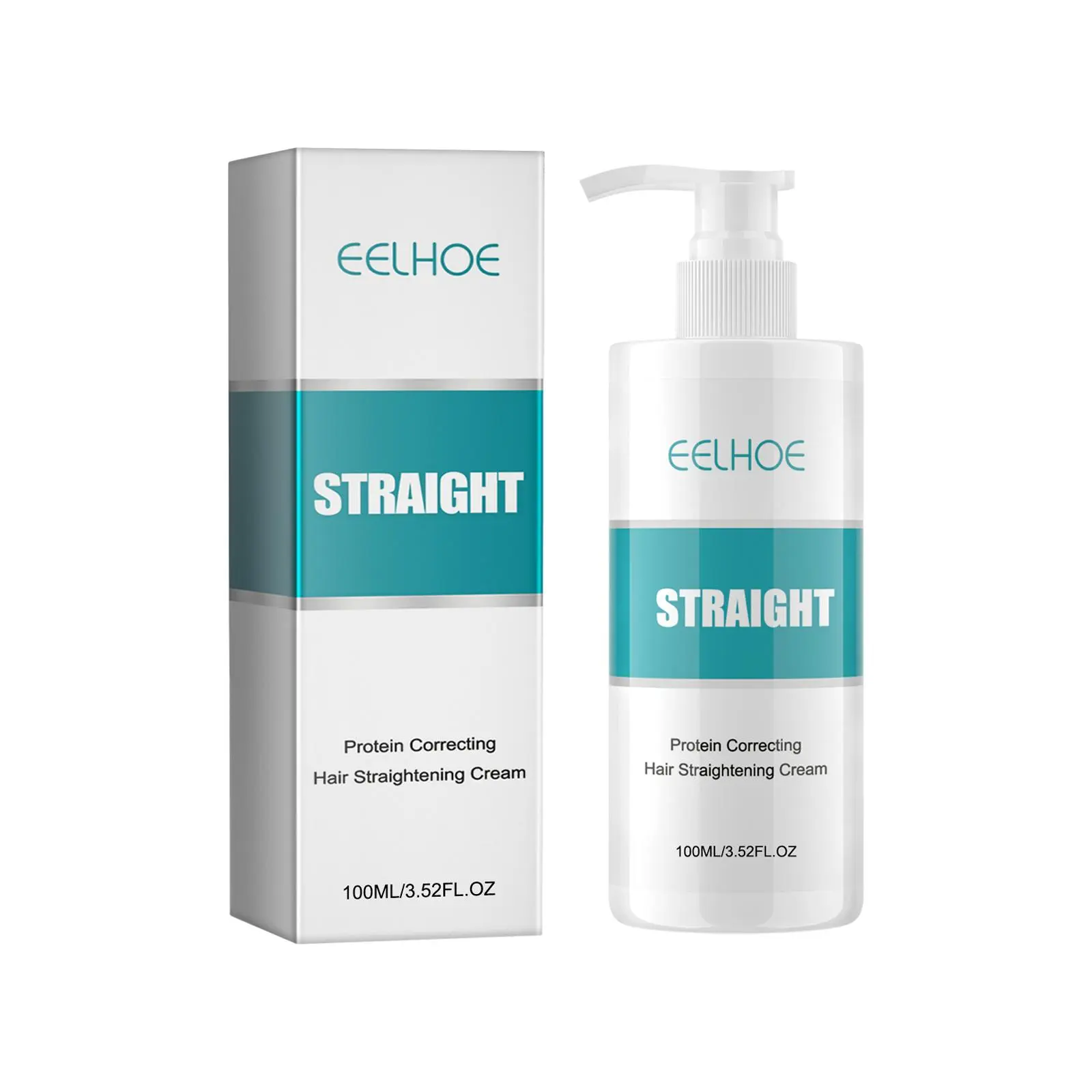 EELHOE Protein Correction Hair Straightening Cream, Smooth Frizz Repair Damaged Hair No Straightening Smooth Hair Cream