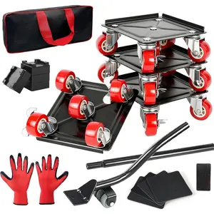 Furniture  Set 5 Wheels with 360? Wheels and Wheels Lockable Brakes, 1400LBS Furniture Movers for  Office Furniture Appliances Labor Easing Mover
