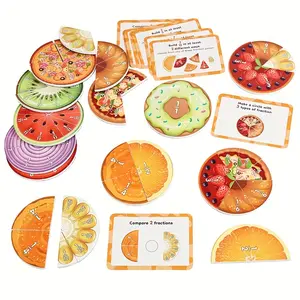 Magnetic Fraction Collage and Fraction Circle Activity Kit - Elementary Math Manipulation, Fraction Manipulator, For 2nd, 3rd, 4th, 5th Grade Elementary Teacher Classroom Whiteboard Teaching Home School Supplies, Learning Tool