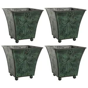 5-Inch Green Topiary Planter – Set of 4