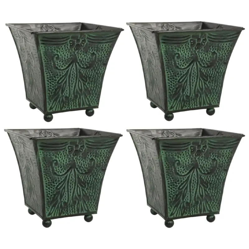 5-Inch Green Topiary Planter – Set of 4