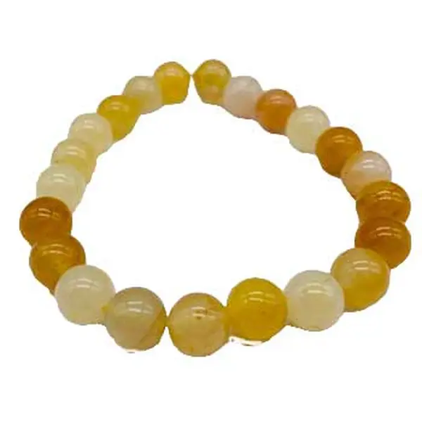 Yellow Jade Bracelet 8mm Sunshine Optimism Abundance Crystal