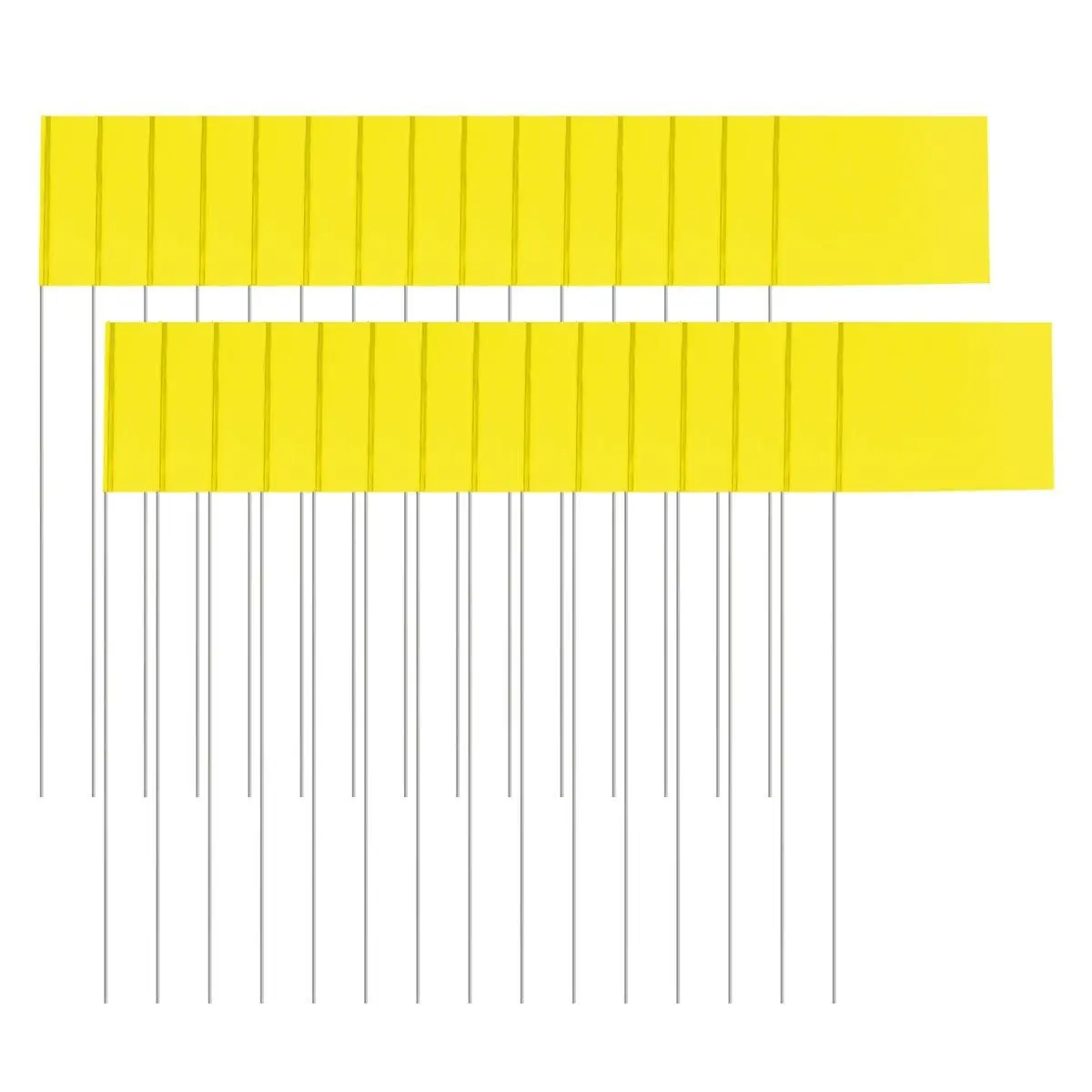 Marking Flags Marker Flags for Lawn 30 Pack, PVC Small Flags,Marking Flags Lawn Flags, Garden Flags,Survey Flags,Yellow