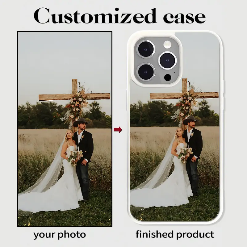Custom Print Soft Magnetic TPU Cellphone Case Cover - Lightweight, Aesthetic, Long-Lasting, Waterproof Protector for iPhone 11/12/13/14/15/16/ProMax with Custom Wedding Photo Upload