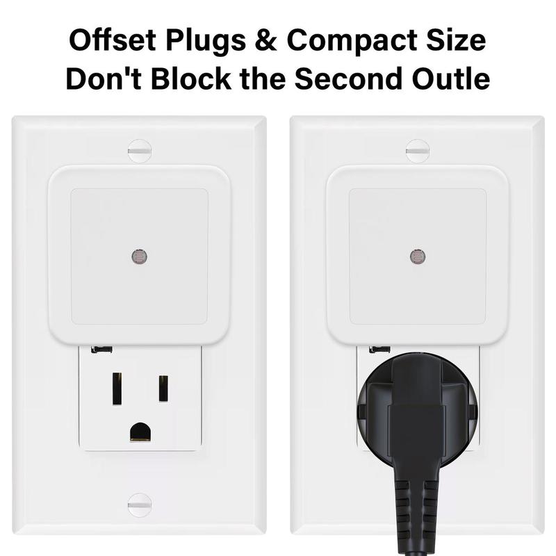 LED Night Light Lamp 6-Pack with Smart Sensor Dusk to Dawn Daylight Warm White 0.5W Plug-in Night Lights for Bedrooms & Bathrooms