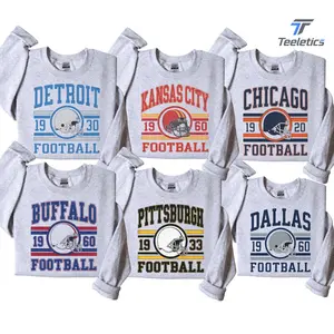 Vintage Football Sweatshirt, Football Team Sweatshirt Collection, Unisex Gift for Fans, For Women & Men