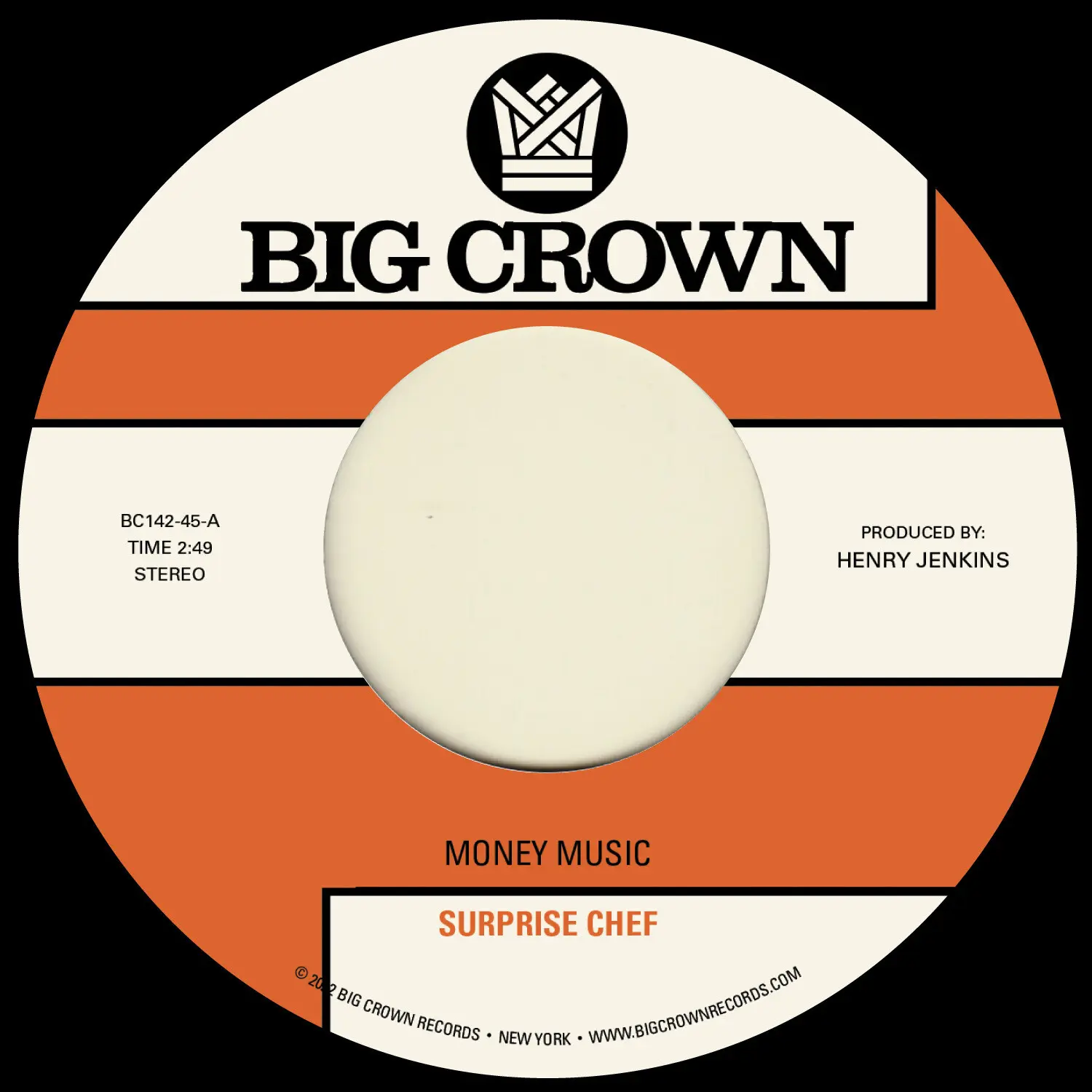 Surprise Chef Soul R&B 7-Inch Single Vinyl Record - Limited Pressing with 2 Songs: Money Music & Suburban Breeze