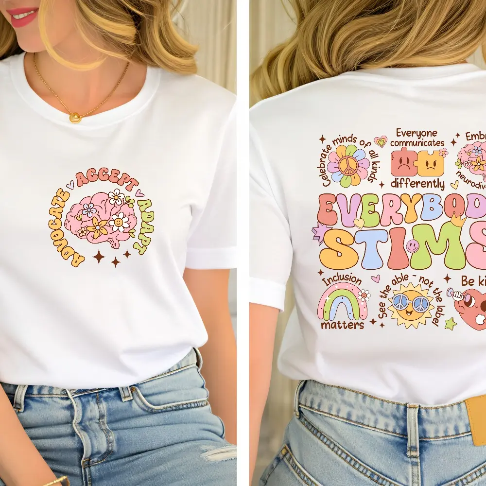 Everybody Stims Speech Therapy T-Shirt, Behavior Analyst Shirt, Autism Matter TShirt, Behavior Therapy Gift, Neurodiversity T-Shirt