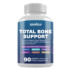 Calcium Supplement, Bone Health Complex with Vitamins D & K2, Copper, Manganese, Minerals for Healthy Bone Density & Calcium Absorption | 90ct Vegan Capsules