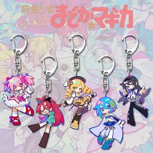Akemi Homura & Tomoe Mami Anime Keychain – Puella Magi Madoka Magica – Acrylic Keychain