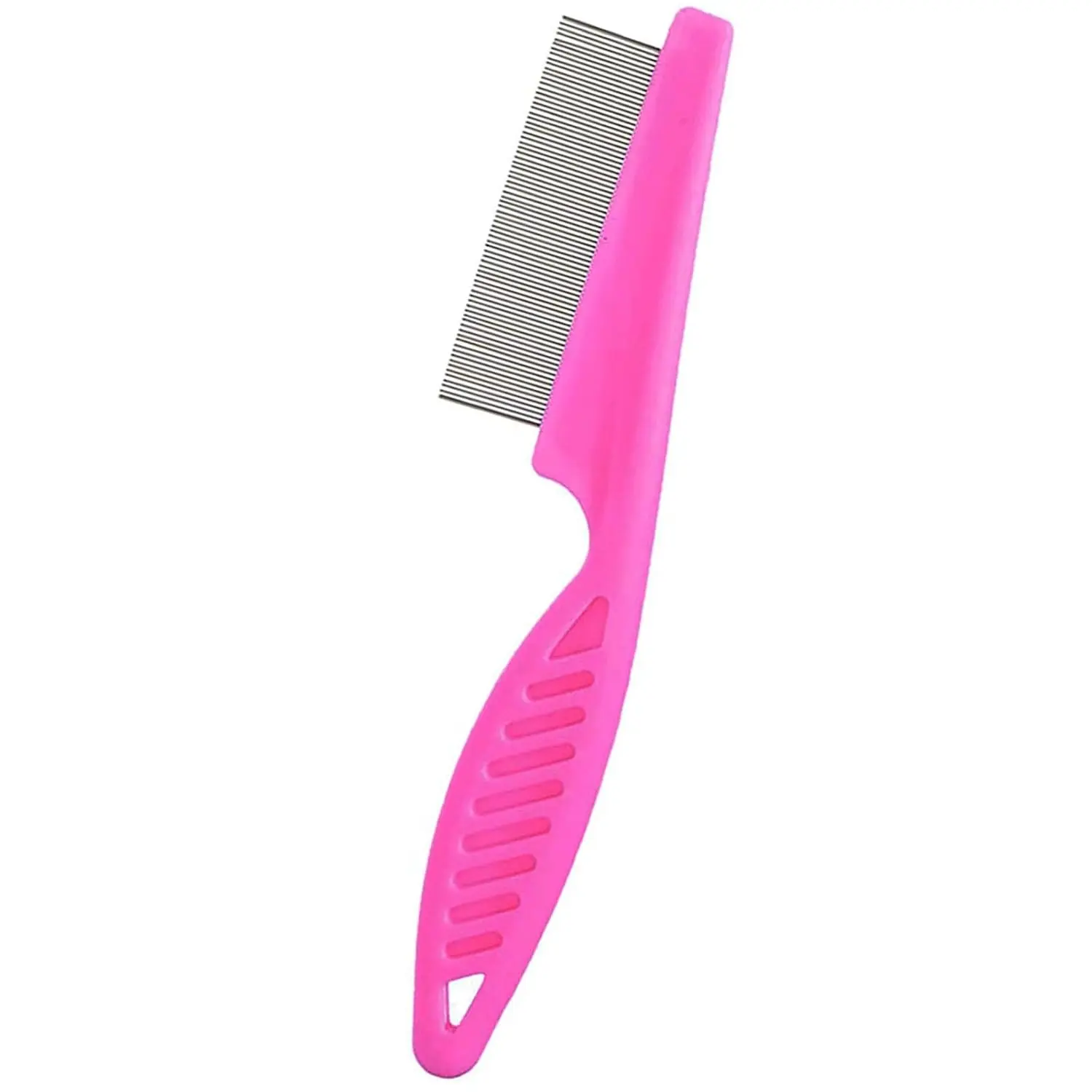 Stainless Steel Fine-Tooth Comb with Steel Teeth for Daily Scalp Care - Professional Unisex Hair Grooming Tool, 7.3 x 1.8 Inch