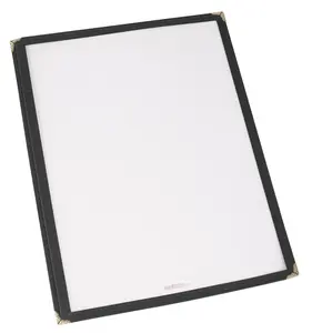 Single Pocket Menu Cover - Black, 9-5/16 x 12-1/8