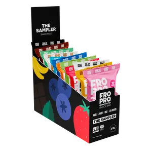 FROPRO - The Sampler | Plant Protein Snack Bars - Plant Based Protein Bars, All-Natural, Gluten, Dairy, & Soy Free, High Protein Bars with Low Calories Flavor Peanut