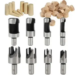 Wood Auger Drill Bit Set, Wood Plug Cutters Set, Straight & Cone Type Woodworking Drill Bit Set, Power Tool Accessories for Woodworking & DIY, Drill Bits Set