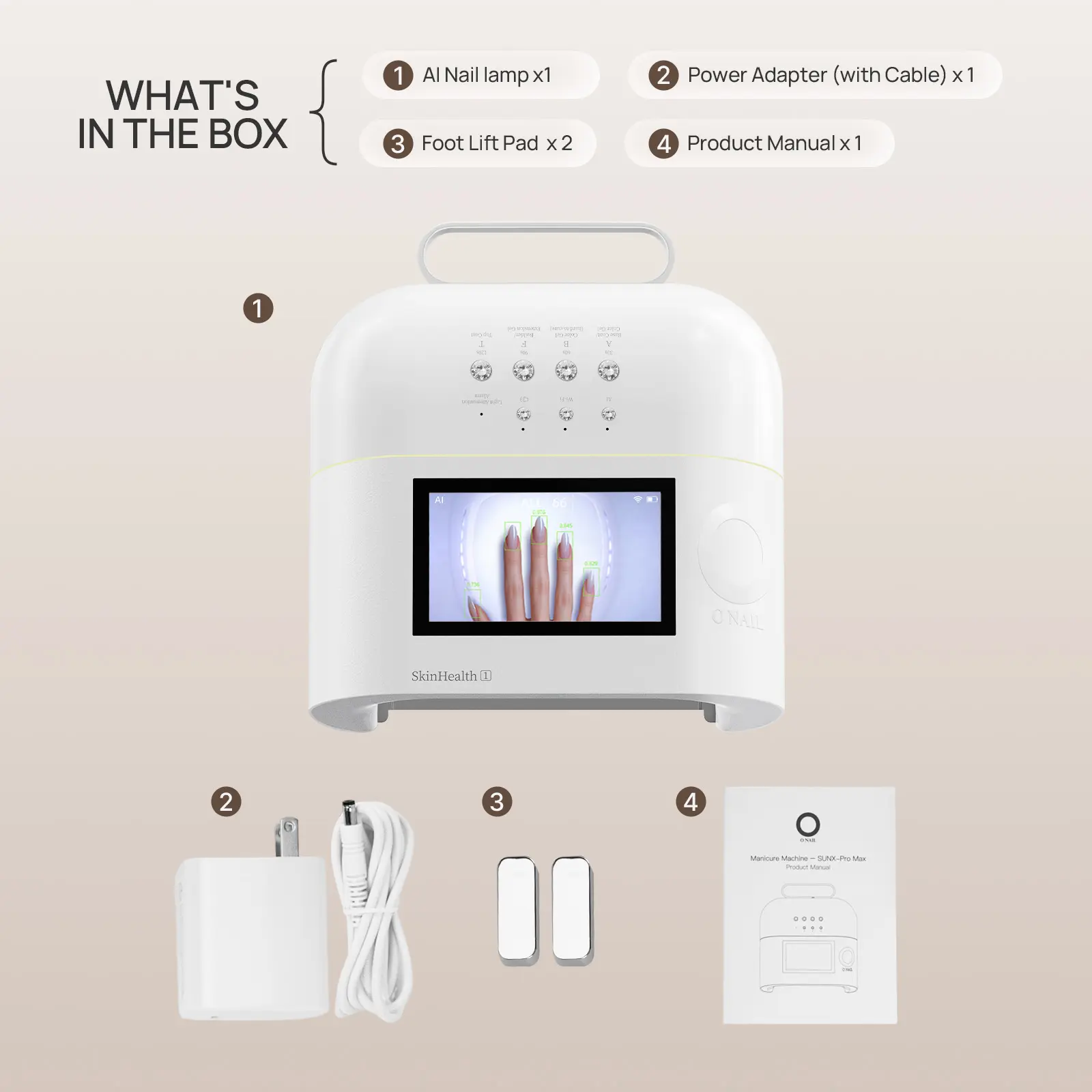 O Nail AI LED Nail Lamp and Professional Nail Drill Set