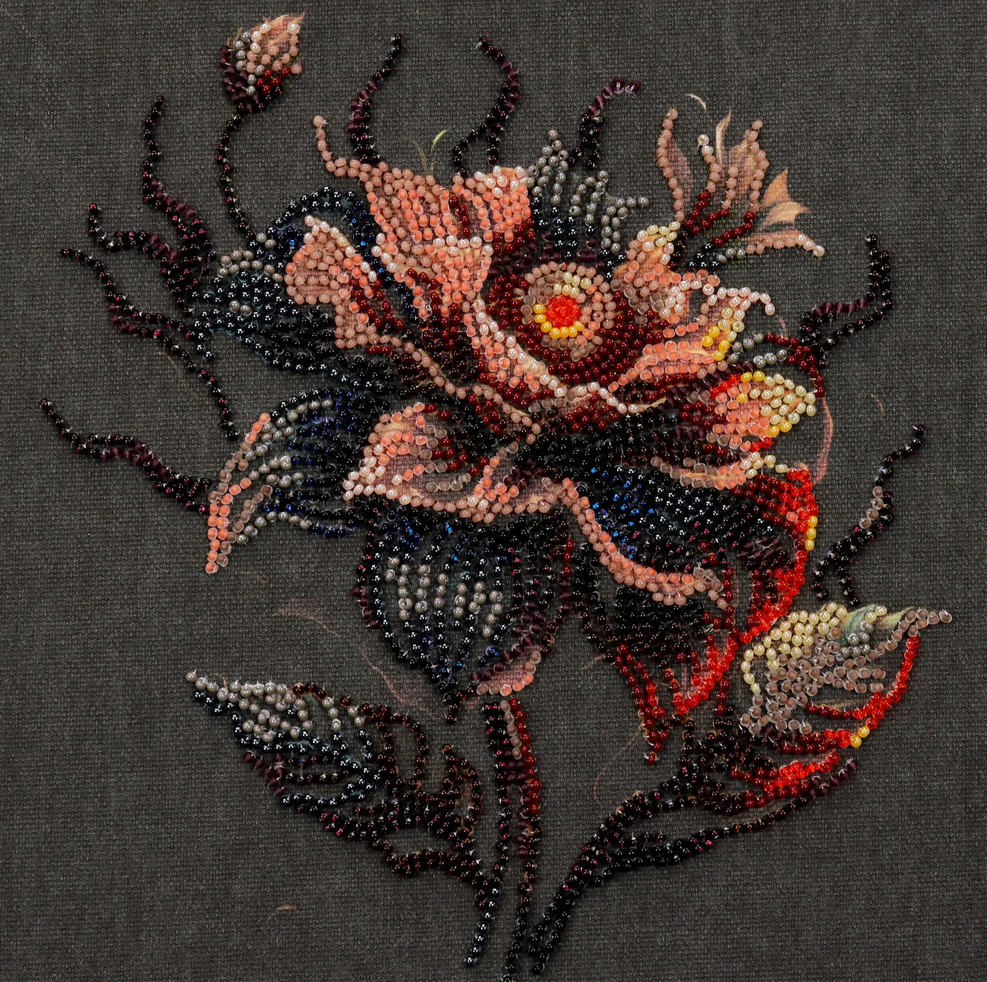 Flower of the Night Mid-Sized Bead Embroidery Kit by Abris Art AMB-100