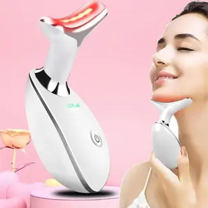 Face and Neck Massager，Multifunctional Facial Skin Care Tools,3/7 Color Led Face and Neck Beauty Device for Home Use Comfort