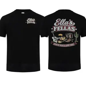 Ella's Fellas Country Music And Good Times Western Graphic T-Shirt Cowboy, Casual Rodeo Aesthetic Streetwear Vintage Desert Cactus Gift for Men Men Top, Menswear, Gift Father's Day