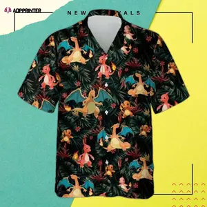 Chamander Evolution Pokemon Hawaiian Shirt
