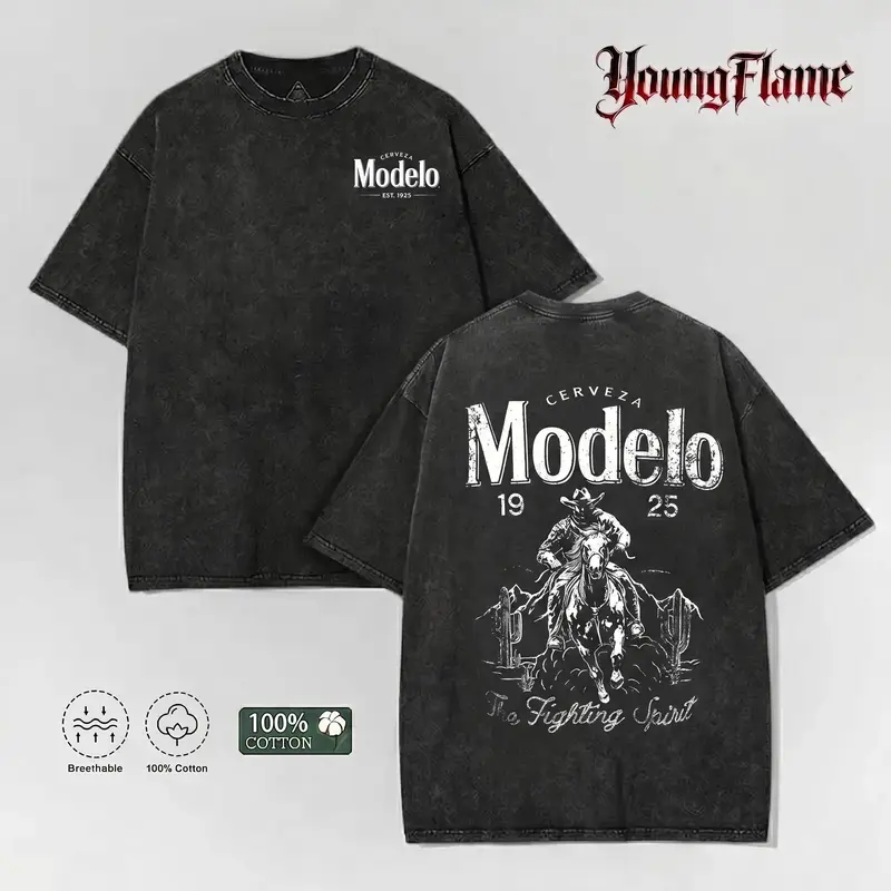 Vintage Western Cowboy graphic tee | Acid Wash y2k clothing t shirt | Best fathers day gift ideas fashionable t-shirt Casual Menswear trendy streetwear Tshirt