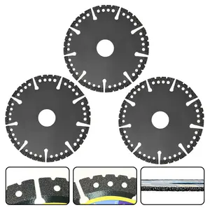 3PCS Diamond Multi-Purpose Saw Blades, 4.5 Inch Diamond Compound Saw Blade, Super Thin Indestructible Disc for Cutting Tiles, Marble, Concrete, Steel & PVC Pipes, Tool Accessories