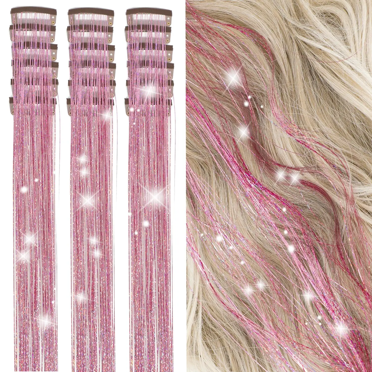 【Outdoorfun】YoungSee Glueless Clip-in Hair Extensions, Random Color