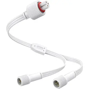 Y-Connector Splitter for Govee Permanent Outdoor Lights,Waterproof Extension Cord Compatible with Govee 3Pin and Y-Shaped Extension Cord