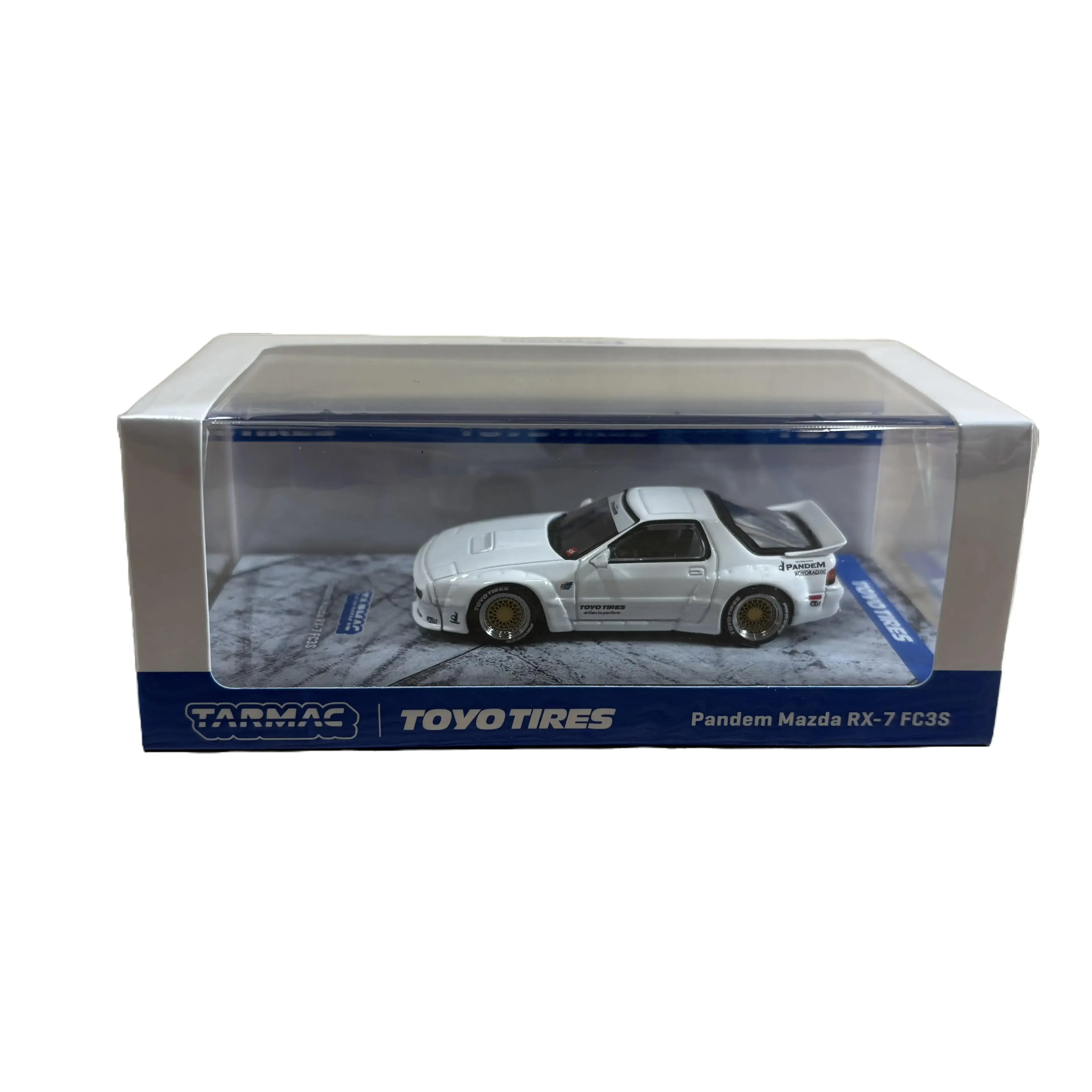 Tarmac 1:64 Scale Pandem Mazda RX-7 FC3S White Diecast Metal Model Toy Vehicle
