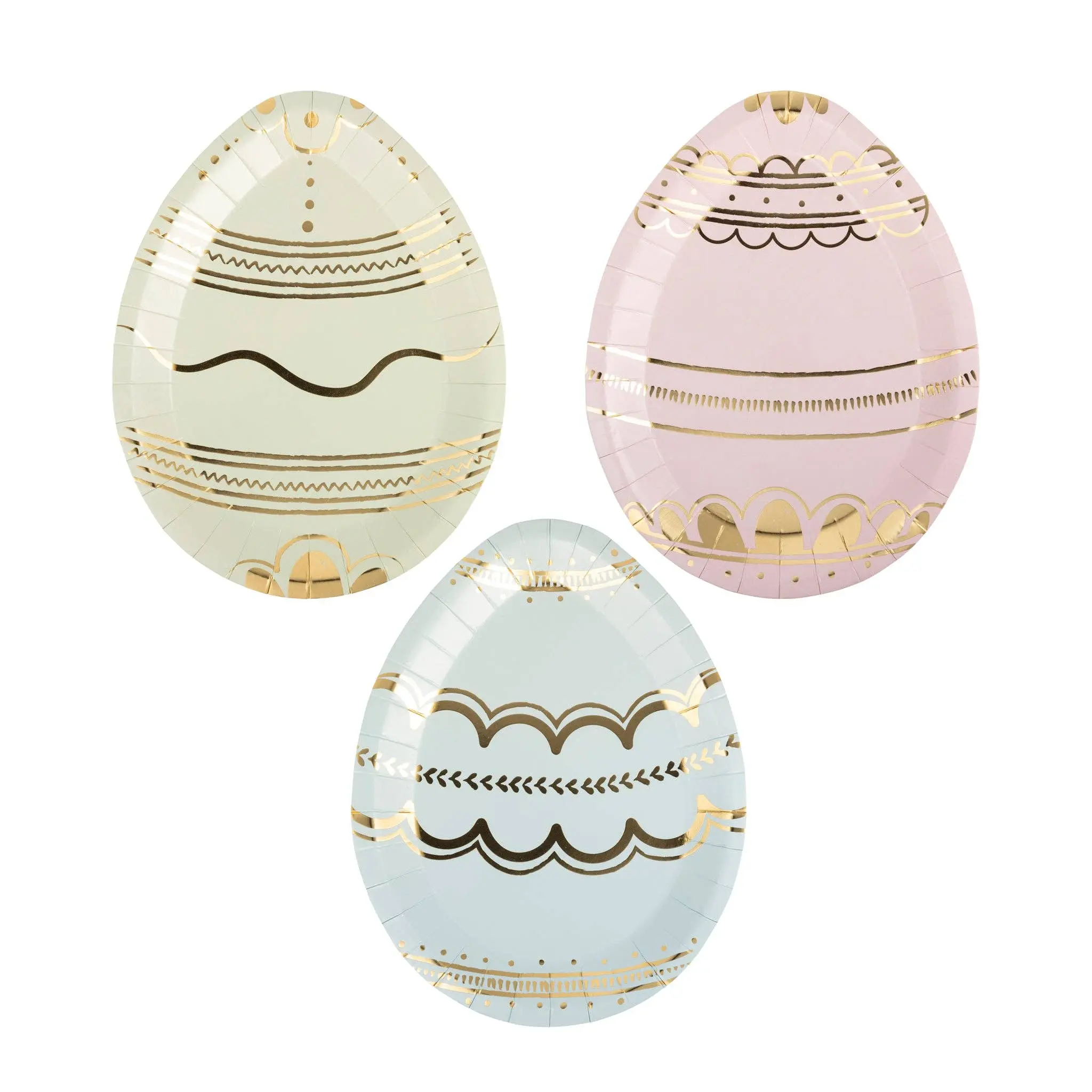 Spring Easter Egg Plate Set