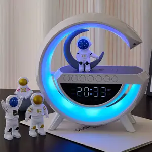 Bluetooth speaker with creative night light, colorful display, alarm clock, smart desktop multifunctional wireless charging speaker