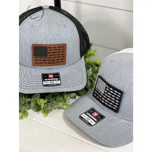 Adult Angler American Flag Patch Snapback Hat