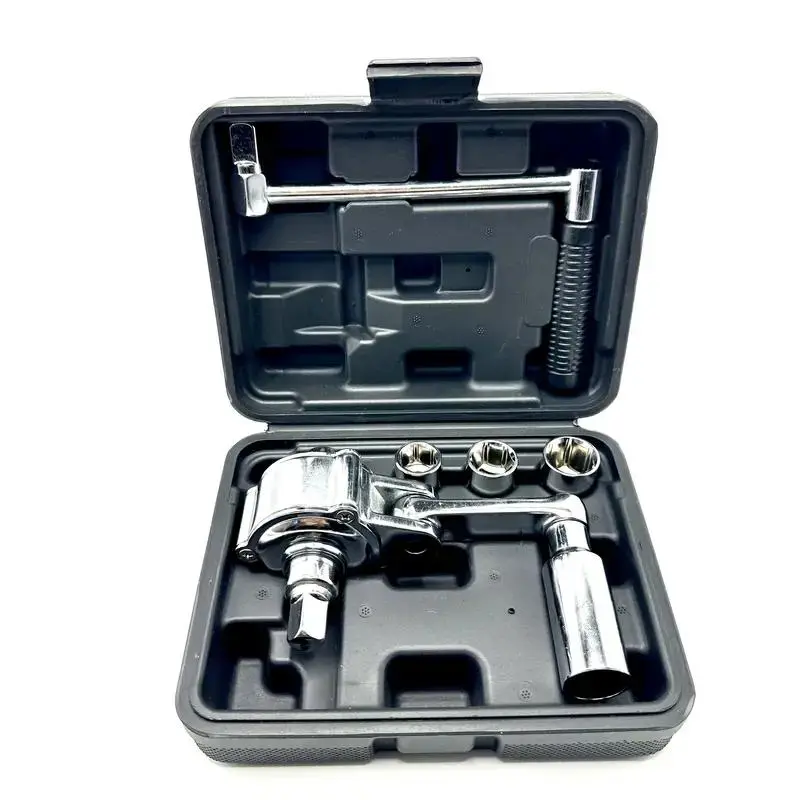 320NM Torque Wrench & Tire Nut Remover Kit, 1/2" Drive with 17mm/19mm/21mm Sockets, Secure Hex Bolt Design for Easy Tire Changing, Socket Set, Socket Wrenches