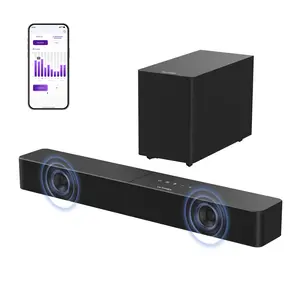ULTIMEA Poseidon R3T 2.1 Soundbar  with Wireless Subwoofer, 240W Peak Power, Subwoofer, HDMI ARC, Bluetooth & App Control – 2026 New Version Home Theater System for Powerful Surround Sound Experience