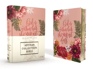 NIV, Artisan Collection Bible, Women’s Bible with Journaling Space, Cloth over Board, Pink Floral, Designed Edges under Gilding, Red Letter, Comfort Print by Zondervan [Hardback Book]