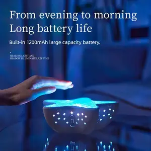 Starfish Projector Lamp, 7-Color Ocean Wave Projector Light, Planetarium Star Projector, Cute Room Decor, Romantic Gift for Family and Friends