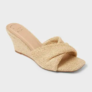 Women’s Amal Wedge Heels with Memory Foam Insole - A New Day Women’s Amal Wedge Heels with Memory Foam Insole - A New Day