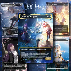 Elf Mage MTG Commander Deck | 100 Card EDH Proxy Set + Tokens | Custom Fantasy Art