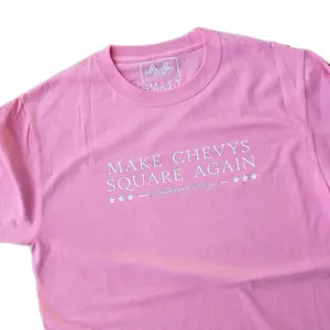 Save the Squares Pink 100% Cotton T-Shirt Comfort Casual Automotive