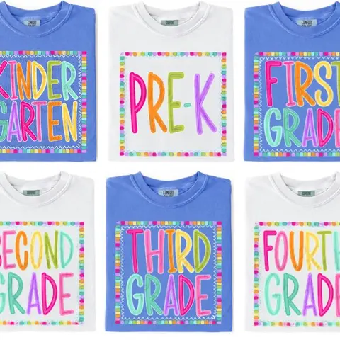 Comfort Colors Grade Level Color Pop Shirt, Back to School Teacher Tee, Pre-K Kindergarten First Second Third Fourth Fifth Grade Student Apparel Tshirt, Back To School Gift, Back To School Shirt