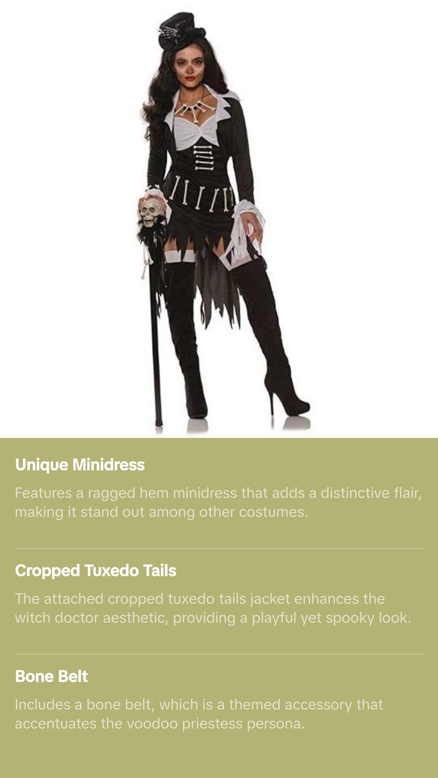 Witch Doctor - Voodoo Priestess - Costume - Adult - 2 Sizes
