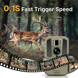 WOSPORTS 48MP 4K Trail Camera with Full Color Night Vision | Ideal for Hunting & Wildlife Monitoring Waterproof Durable