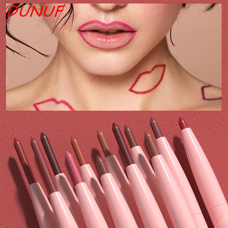 Waterproof Lip Liner Set, 12pcs/set Matte Lip Liner Kit, Easy-Coloring Lip Liner Pencils Suitable for All Occasion, Makeup Products for Girls and Women, Tinted Lip Liner