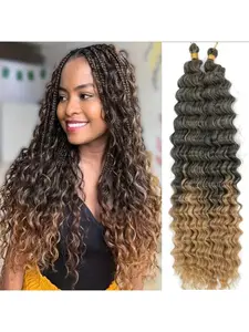 2pcs 30" Deep Wave Fiber Hair Extensions, High-Temperature Fiber, Perfect for Long Hair Styling,Use for Women, Synthetic Curly Hair