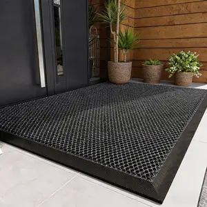 High-End Nylon Mesh Doormat For The Entrance, Outdoor Dust-Removing Carpet, Rubber Anti-Slip Bottom Design, Washable And Easy To Maintain. Suitable For Villas, Homestays, Shops, Living Rooms, Bedrooms, Indoor And Outdoor Muddy Areas, Home Decoration.