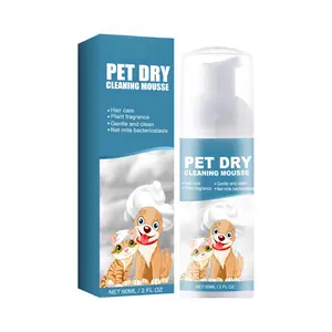 Pet Dry-Cleaning Mousse - Waterless Bath & Odor Remover for Kittens & Puppies - Cleansing & Coat Softening