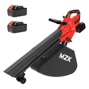 MZK 40V Cordless Leaf Blower Vacuum Mulcher 3-in-1 With 2x4.0Ah Batteries & Charger, 160 MPH 600 CFM Heavy-Duty Lawn Blower, Vacuum & Mulcher With Ergonomic Handle, Lithium-Ion Battery-Powered For Yard Debris Cleanup, Snow, Pet Hair