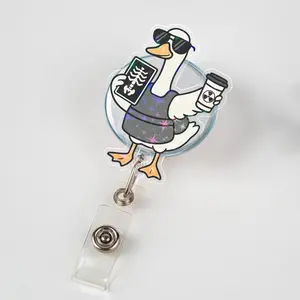Silly Goose Radiology Badge Reel, Funny X-ray Tech Gift